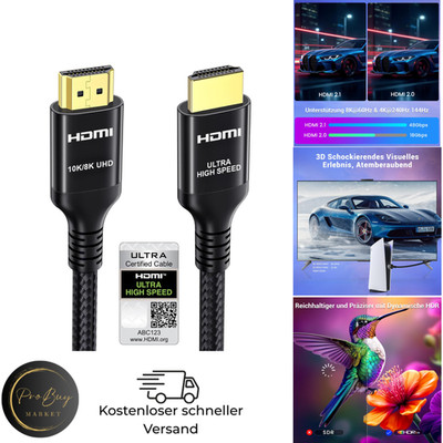 HDMI 2.1 7.5M 48Gbps Ultra High Speed HDMI Kabel