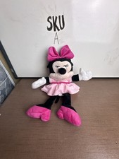 Disney Baby Minnie Mouse Plush Doll Pink Dress Bow