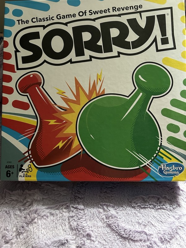 Hasbro Sorry Game "Classic Board Game  Of Sweet Revenge" 2020 Ages 6+ Free Shipn