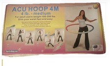 ACU Hoop 4 Lb. Medium Weighted Hula Hoop for Adults Fitness Exercise Used In Box