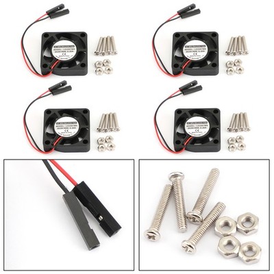 4x 2 Stifte 30x30x7MM 3007 DC 5V Lüfter Ventilator für Raspberry Pi 4B/3B+/2B