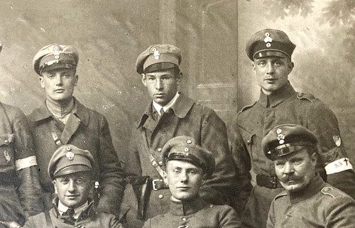 POST WW1 GERMAN FREIKORPS SELBSTSCHUTZ OBERSCHLESIEN AUTOGRAPHED PHOTO POSTCARD