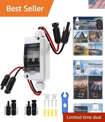 15 Amp Non-Polarized DC Circuit Breaker 2 Pole - Reliable Outdoor Power Isolator