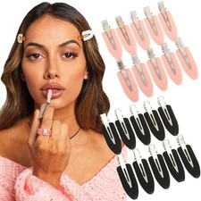 Set of 10 seamless, no-bend hair clips for women and girls. Perfect for holding