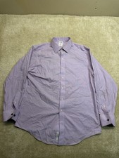 Brooks Brothers Regent Dress Shirt Mens 17-35 Purple Preppy