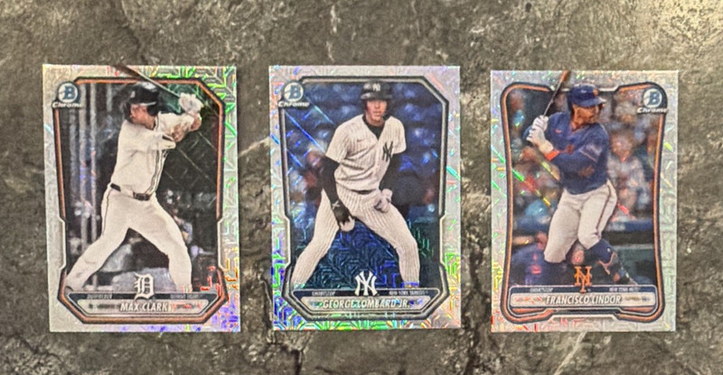 2026 Bowman Chrome Mojo Refractor 3-Card Lot Clark/Lombard/Lindor