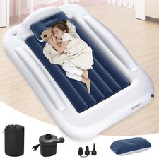Inflatable Toddler Travel Bed - Portable Toddler Kids Travel Bed with Safety ...