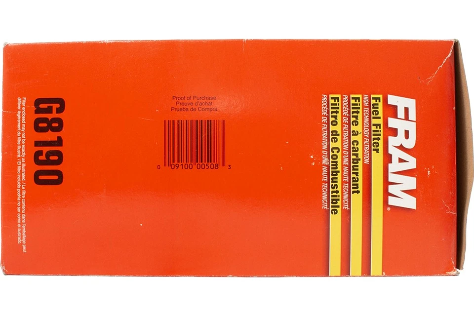 Filtro de combustible de repuesto FRAM para Dodge Plymouth 1995-97 neón número de modelo G8190 Foto 4 de 4