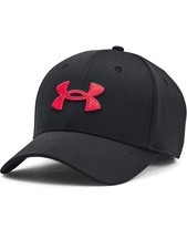 Under Armour Blitzing Stretch Fit Hat L/XL Black Red Logo China Embroidered NWOT