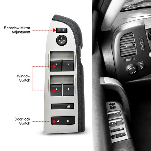 Window Master Switch For Chevrolet 2010-2014 Silverado GMC Sierra - Picture 3 of 9