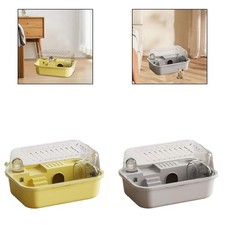 Cage château pour hamster avec toit ouvrant, transparente, idéale pour petits