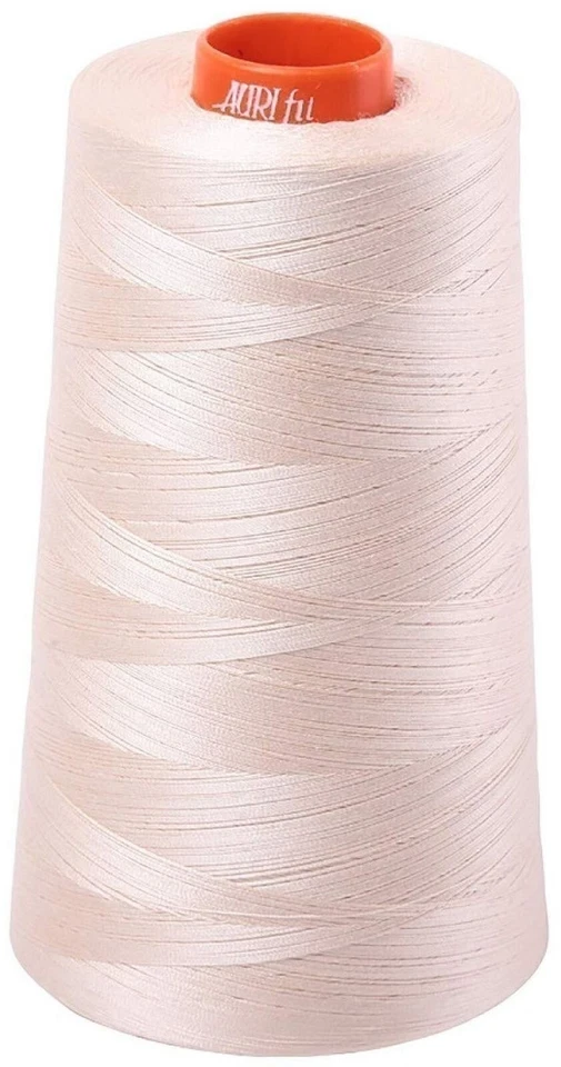 STEPHANIE IMPORTS Aurifil 2000 - Light Sand - Mako 50 Wt 100% Cotton Thread, 6,452 Yard Cone