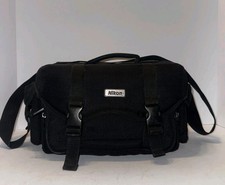 Nikon DSLR Camera Bag Padded Shoulder Case Black w/ Dividers  Strap
