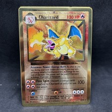 Pokémon TCG - Charizard 4/102 Gold Metal Celebrations UPC Promo Card - NM/LP