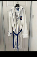 Creative Quirk The Who Hooded 100% Cotton Robe White/Blue Belt One Size