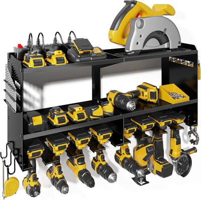 #ad Heavy Duty Power Tool Organizer with Charging Station amp; 8 Slots for Drills $107.99