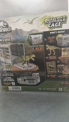 Jurassic World Captivz Epic Battles T-Rex Rumble Cage nuovo con scatola con luci e suoni - Foto 3 di 3