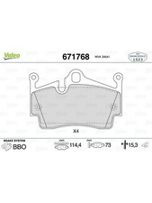 Valeo Brake Pads fits Porsche 718 Cayman 2.5 982 S (982130, 982131) (671768)