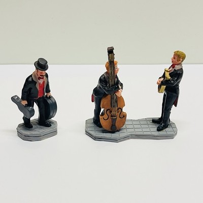 LEMAX 32659 MUSICIAN ARRIVING Set 2 Figurines Christmas Village Retired - READ