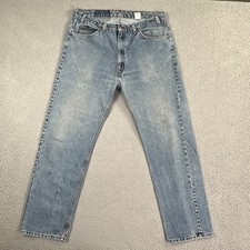 VTG 90s Levi 505 Orange Tab Jeans Men 38x32 Blue Regular Fit Straight USA Made