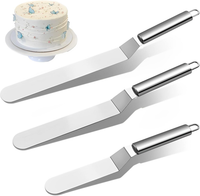3 StüCk Winkelpalette Edelstahl Set, Tortenspachtel, Tortenmesser, Winkelpalette