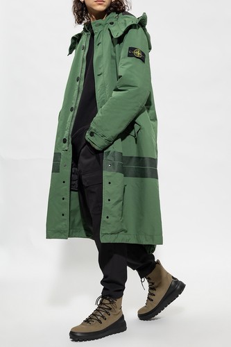 Stone Island Military Green Laser Printed Tench Coats, Medium, Tags Attached - Afbeelding 1 van 2