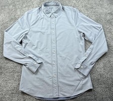 Rhone Dress Shirt Mens Small Blue Stripe Stretch Long Sleeve Button Up