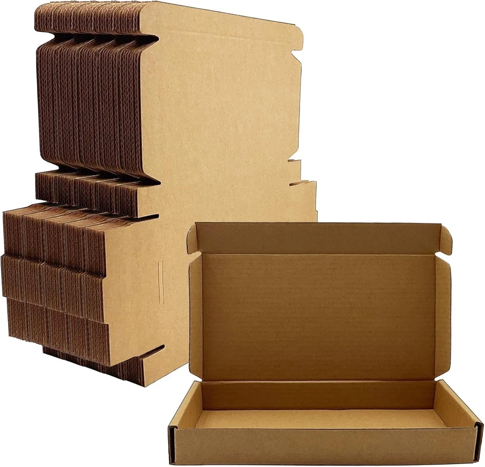 Lot of 50 Brown Corrugated Shipping Mailer Packing Box 8"x4"x1" (20x10x2.5 cm) - Image 2 of 4