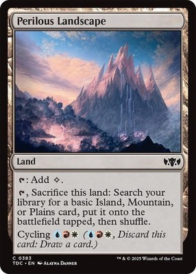 Perilous Landscape Common Commander: Tarkir: Dragonstorm #383 Lightly Played