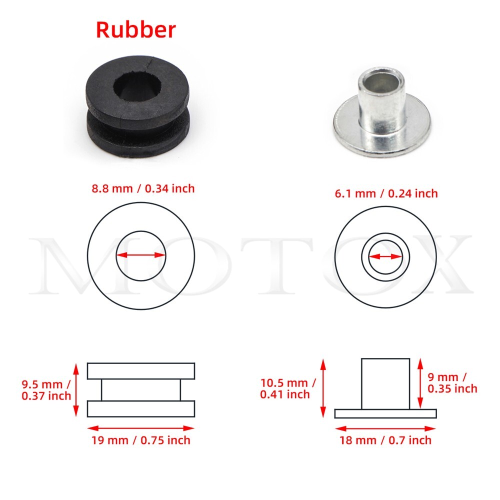 たけむし Fit For NINJA ZX6R 7R 9R 10R 14R GTR Rubber Grommets Gasket