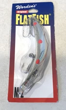 WORDEN’S ORIGINAL M-2 FLATFISH METALLIC SILVER BUG BITE 4.5” LURE KWIKFISH PLUG