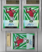 Ed Howard Leaf Valiant RC Auto Green Rookie 3 Card XRC LOT Gem Mint 10 Autograph