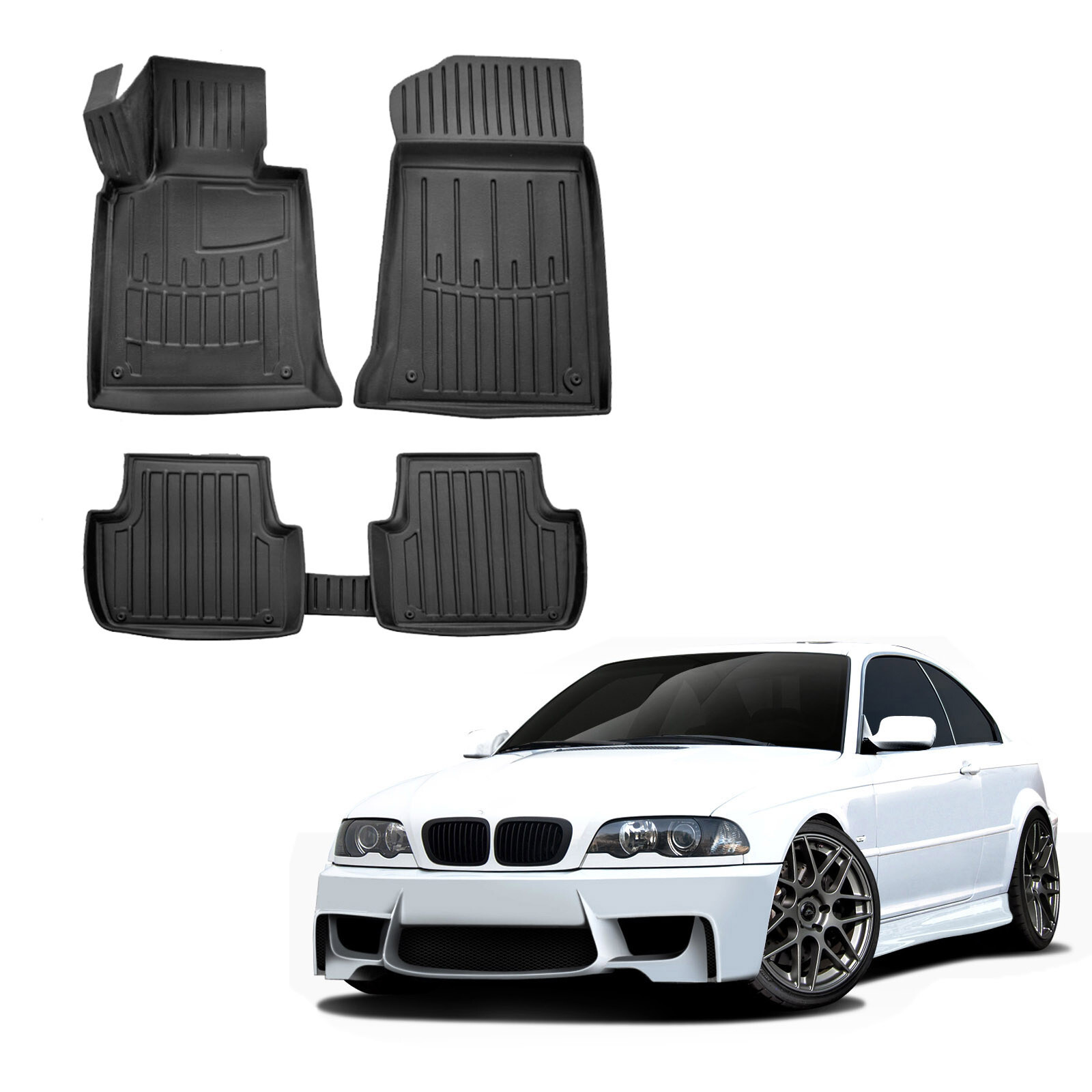 Tapis de sol Scoutt 3D Premium en caoutchouc thermoformé pour BMW E46