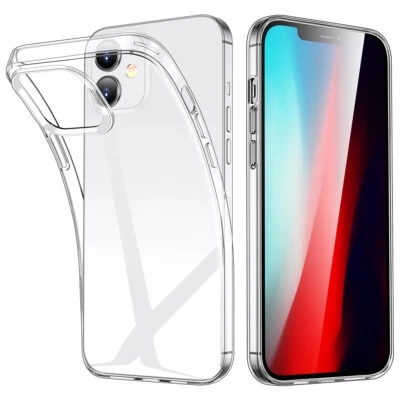 Clear Thin Silicone Phone Case For iPhone 17 16 15 14 13 12 Pro SE 11 Pro 7 Soft