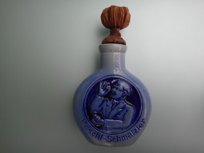 Old snuff box, snuff bottle, Bixl, earthenware. Pöschl Lard