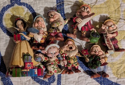 Jim Shore Disney Traditions Enesco Snow White 7 Dwarfs Holiday 8