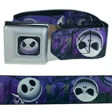 Jack Nightmare Before Christmas Ghosts Purple Belt Seatbelt Style Buckle Down
