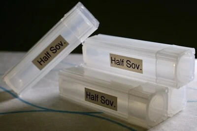 Coinsafe coin tube for gold Half Sovereign coin