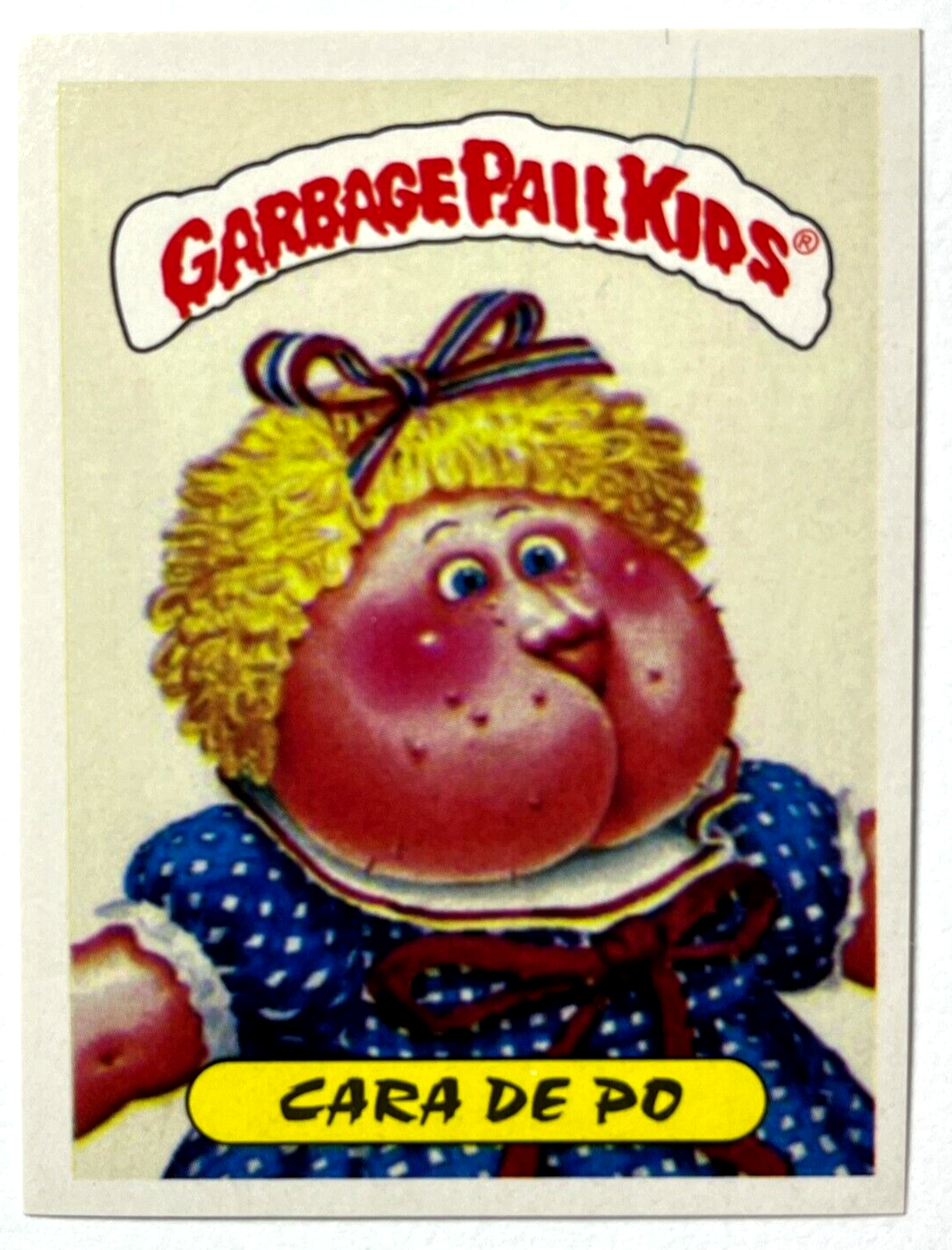 1988 Garbage Pail Kids Sticker Reedition 051 Bloaded Blair Peru Edition
