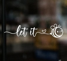 Let It Bee Car Window Glass Mirror Sticker Vinyl Decal Child Van Camper Sign