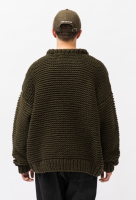 WTAPS MEDIEVAL ACRYLIC KNIT SWEATER IN DRAK GREEN SIZE 03/L WTAPS MEDIEVAL ACRYLIC KNIT SWEATER IN DRAK GREEN SIZE 03/L