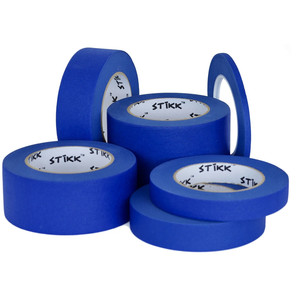 3 Rollen Packung 3/4 Zoll (0,75) x 60 Yard (18 mm x 55 m) STIKK Blau Maler Abdeckband