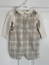 Baby Beige TU Top Dungaree 2 Piece Outfit Set - Age 3-6mths