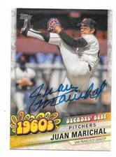 JUAN MARICHAL 2020 TOPPS DECADES BEST AUTOGRAPHED SIGNED # DB-12 GIANTS HOF