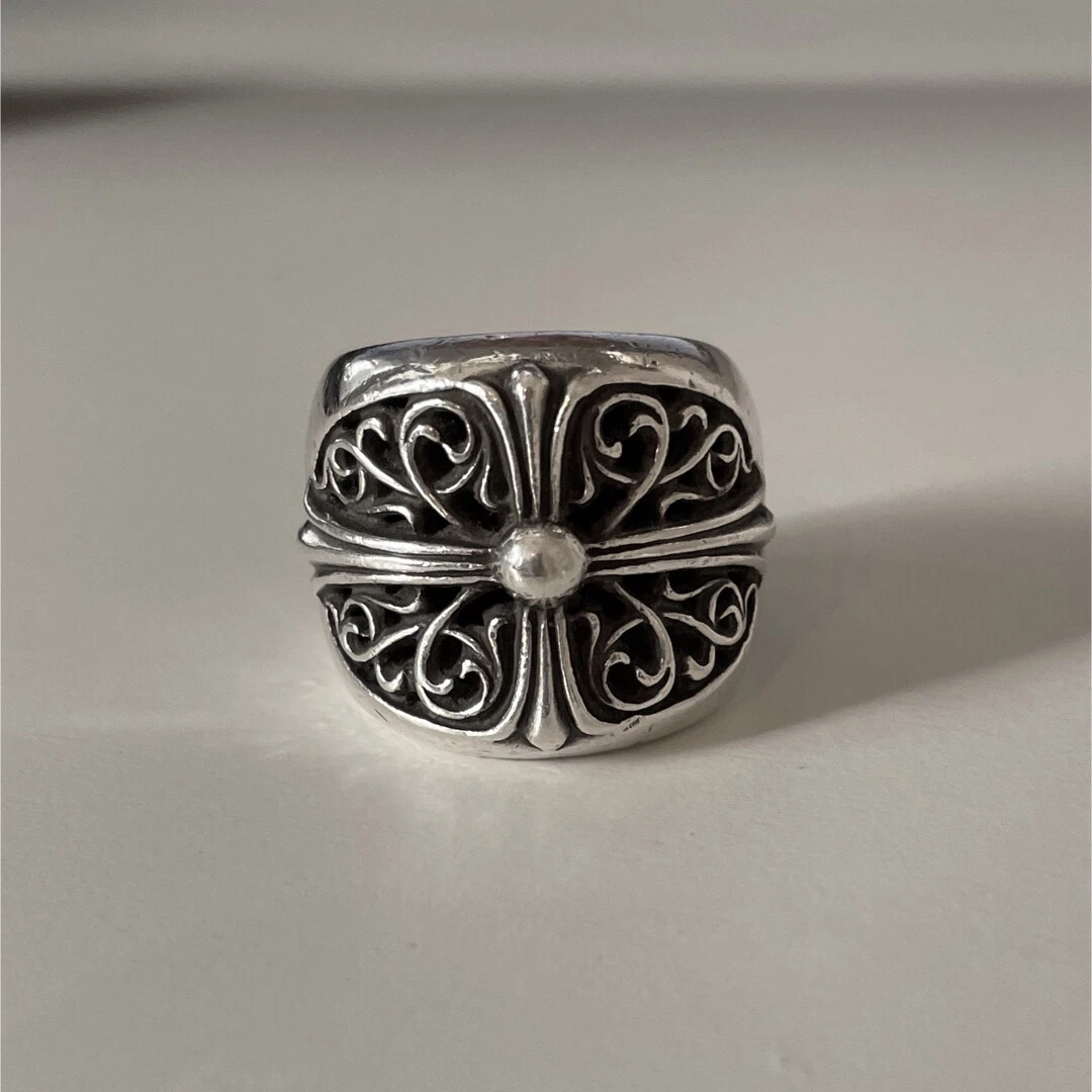 Chrome Hearts Classic Oval Cross Ring Genuine US10.5 Silver eBay