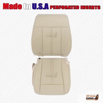 2015 2016 For Lincoln Navigator Driver Bottom & Top Perforated Leather Cover Tan