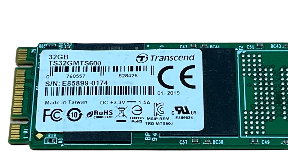 Transcend M.2 2262 32GB Internal Serial ATA III Solid State Drive TS32GMTS600 - Image 2 of 4