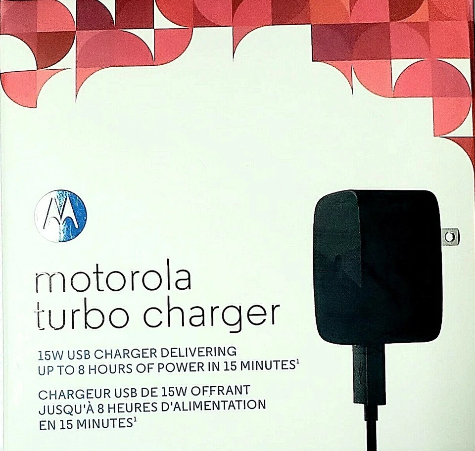 Motorola Oem 15W TurboPower Wall Charger with Original Micro & Type-C Cable - Image 2 of 4