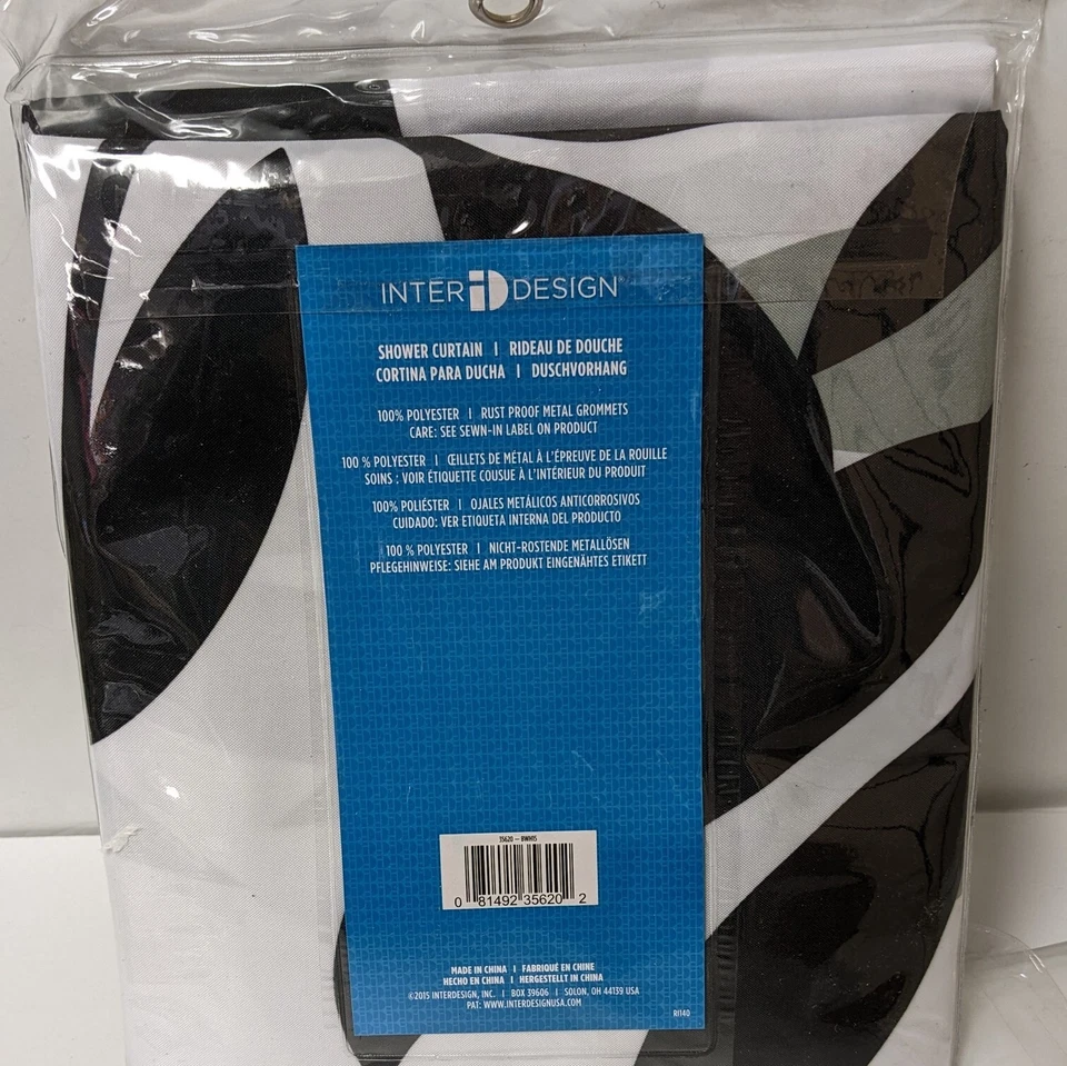 Juego de 12 ganchos de plástico para cortina de ducha de tela InterDesign Liba nuevo Foto 2 de 4