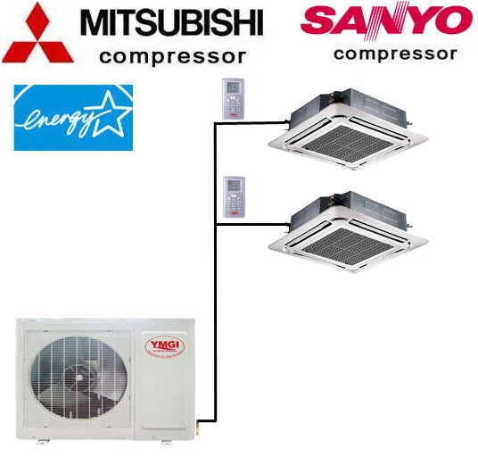 21-22 SEER Dual 2 Zone Ductless Mini Split Air Conditioner Heat Pump, YMGI - Image 3 of 4